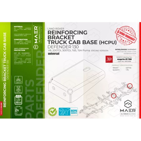 Reinforcing Bracket Truck Cab Base Land Rover Defender 130