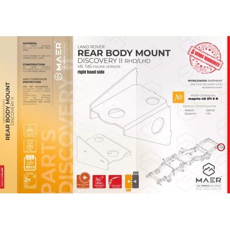 Rear Body Mount Land Rover Discovery 2