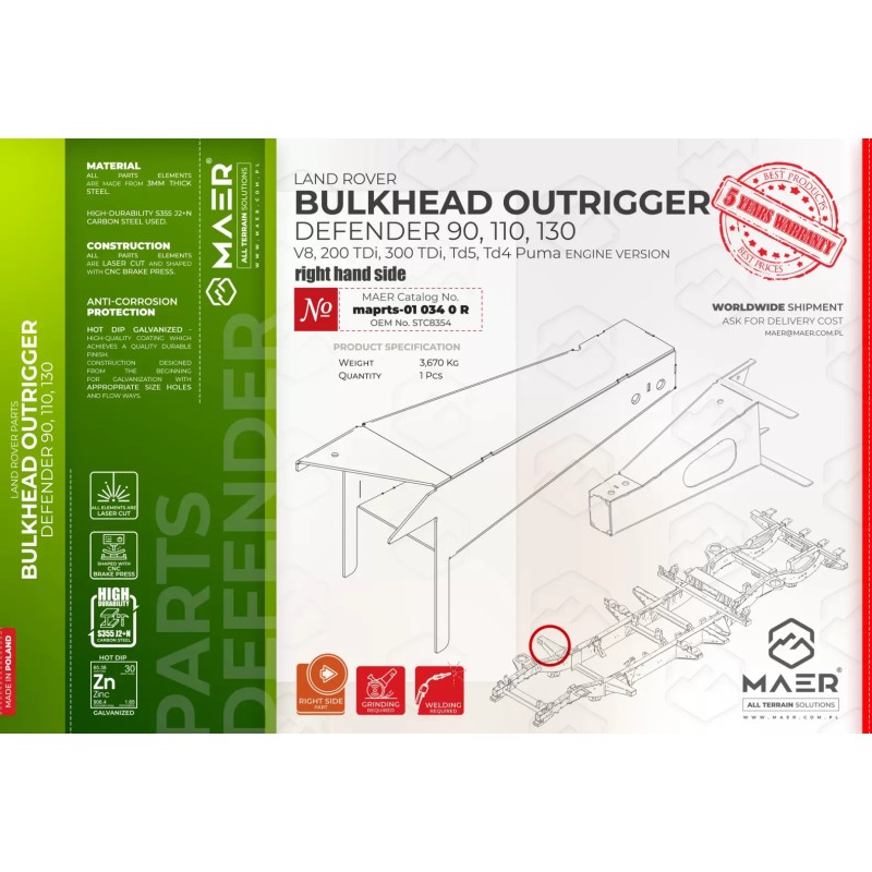 Bulkhead Outrigger Land...