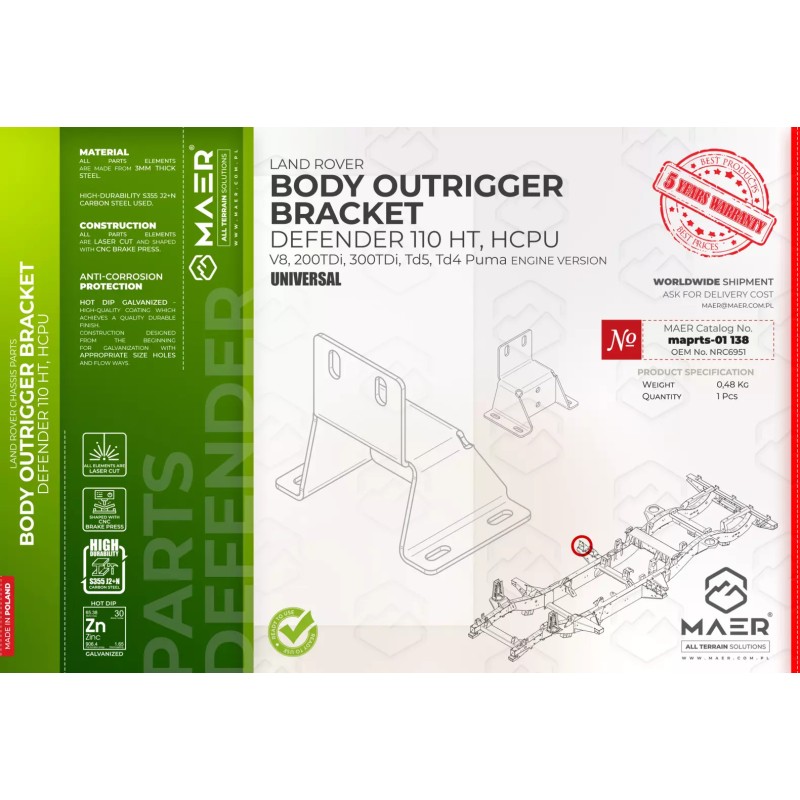 Body Outrigger Bracket Land...