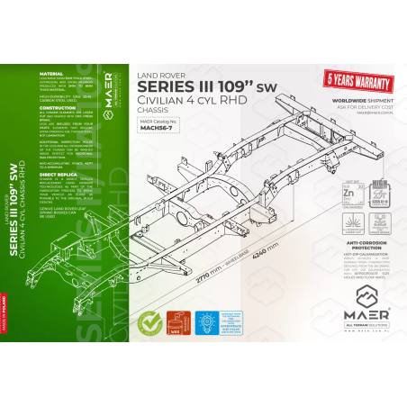 Land Rover Series III 109 Civilian Chassis