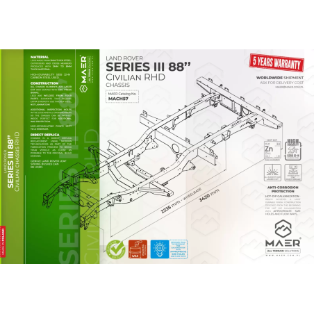 Land Rover Series III 88 Civilian Chassis