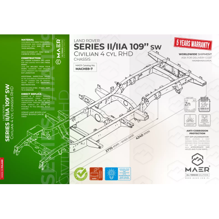 Land Rover Series II 109 Civilian Chassis