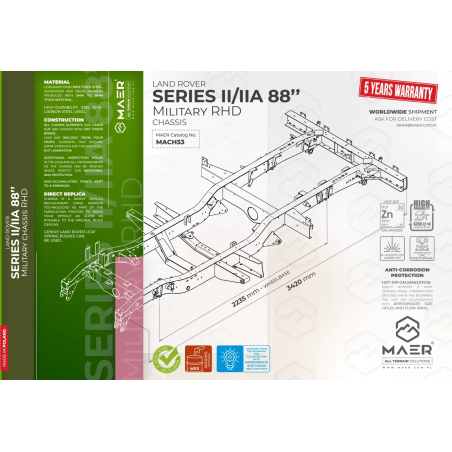 Land Rover Series II 88 Military Chassis