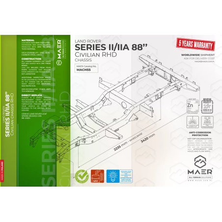 Land Rover Series II 88 Civilian Chassis