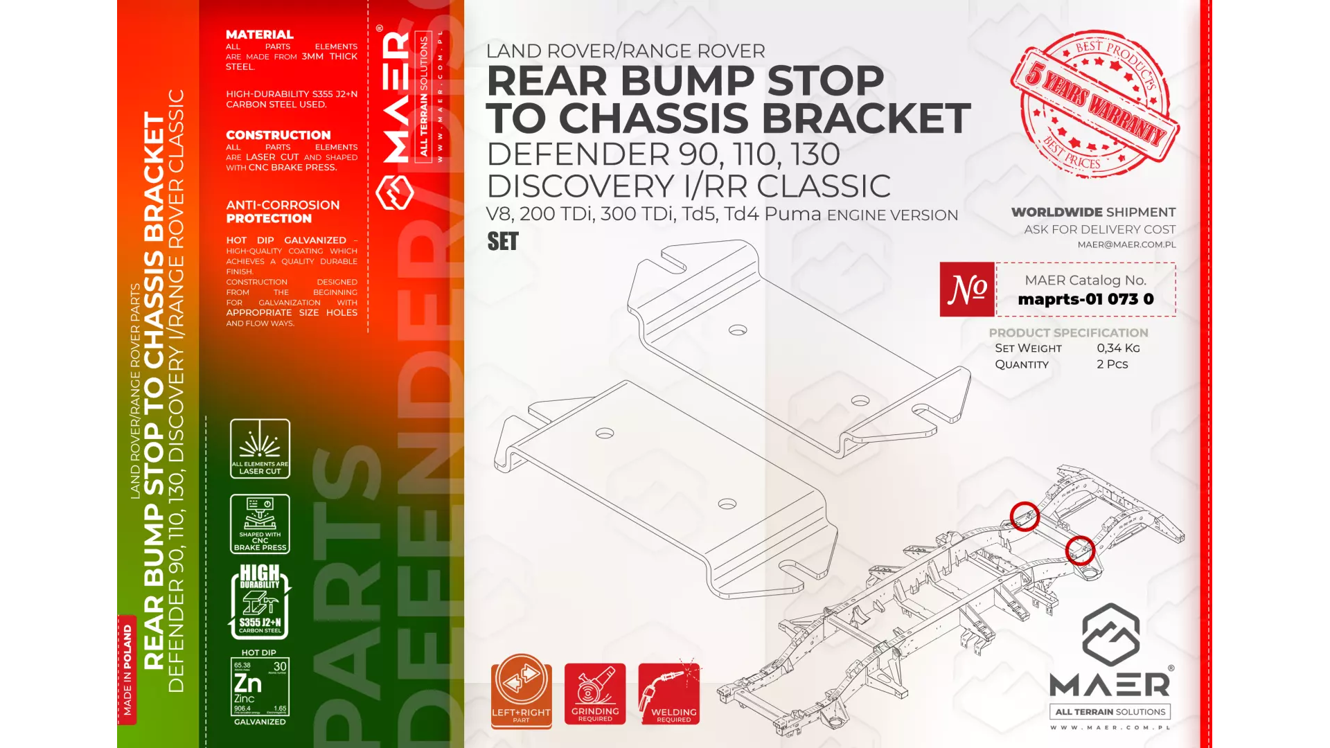 Rear Bump Stop to Chassis...